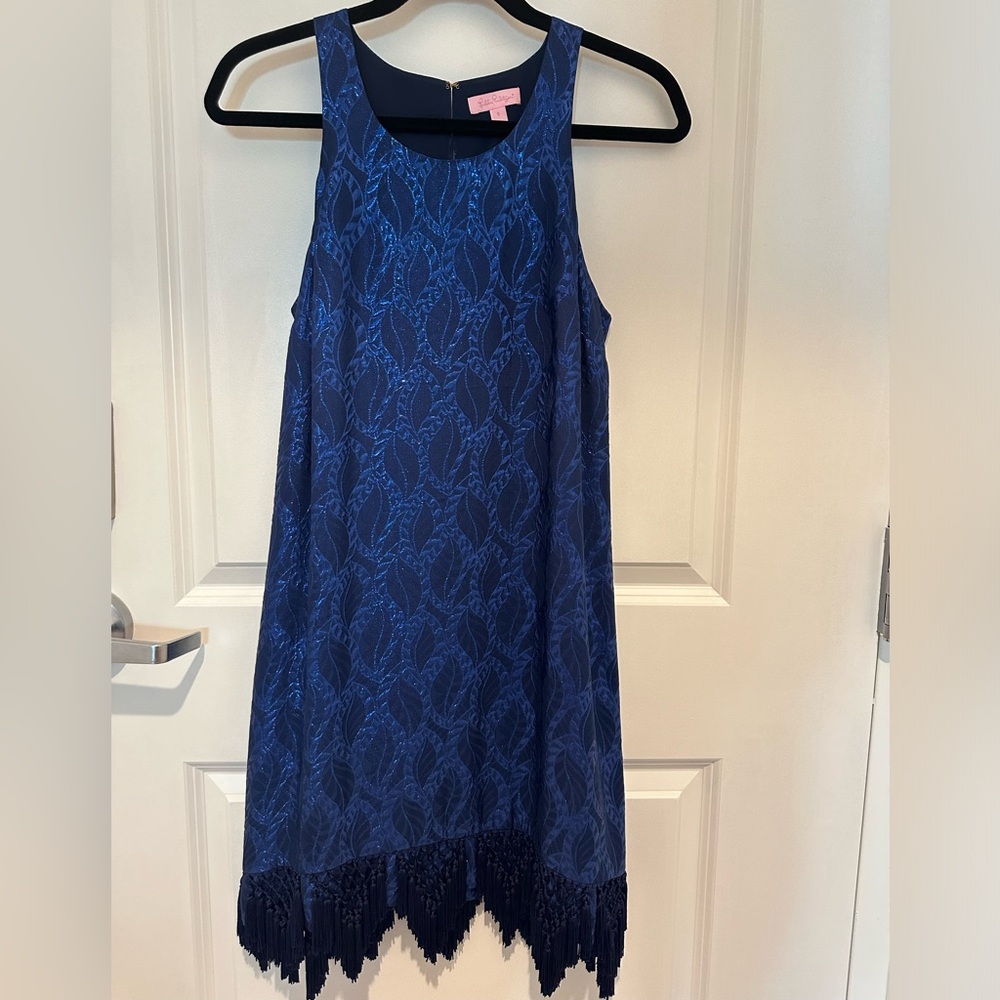 Lilly Pulitzer blue sleeveless cocktail dress, size small, great condition